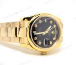Copy Rolex Oyster Day-Date All gold Men's Watch Black Dial